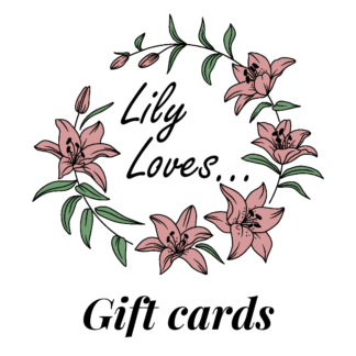 Lily Loves logo with the words "Gift cards" beneath